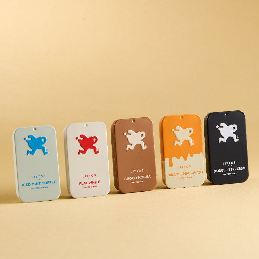 Littos Coffee Chews 20-tin tasting set with five assorted flavours