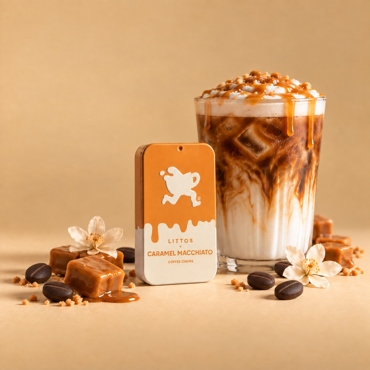 Littos Caramel Macchiato Coffee Chews lifestyle image